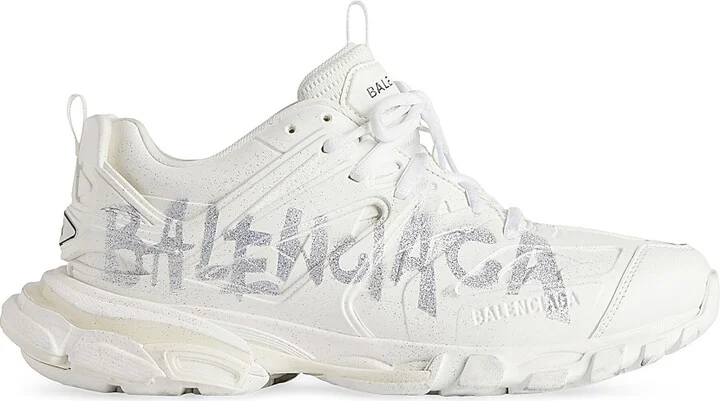 Women's Track Nail Polish Sneakers - White - Size 6