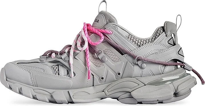 Women's Track Trail Laces Sneakers - Grey Pink - Size 6 - Image 5
