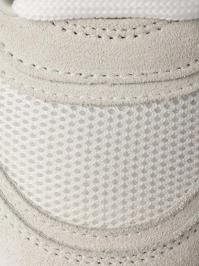 Women's Trail Mesh Fabric and Suede Mules - White Grey - Size 7 - Image 5