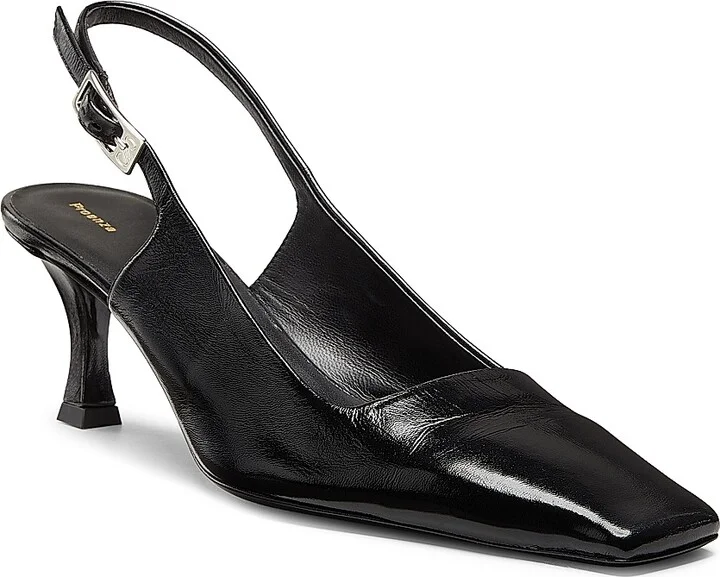 Women's Trap 65MM Square-Toe Slingback Pumps - Black - Size 6 - Image 2