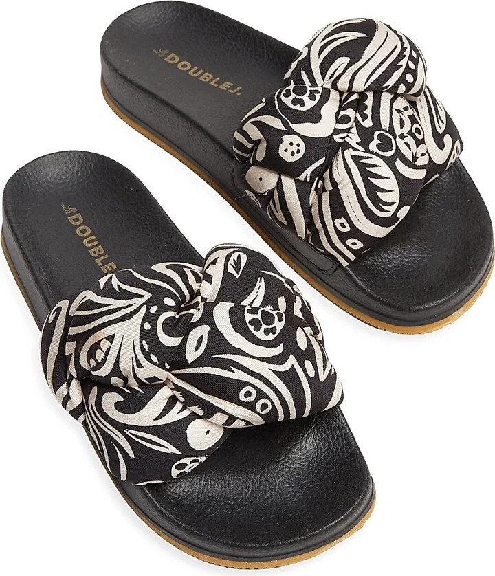 Women's Treccia Slides - Fauve Black - Size 5 Sandals - Image 2