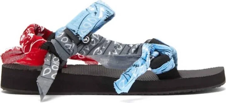 Women's Trekky Bandana Sandal In Mix Blue