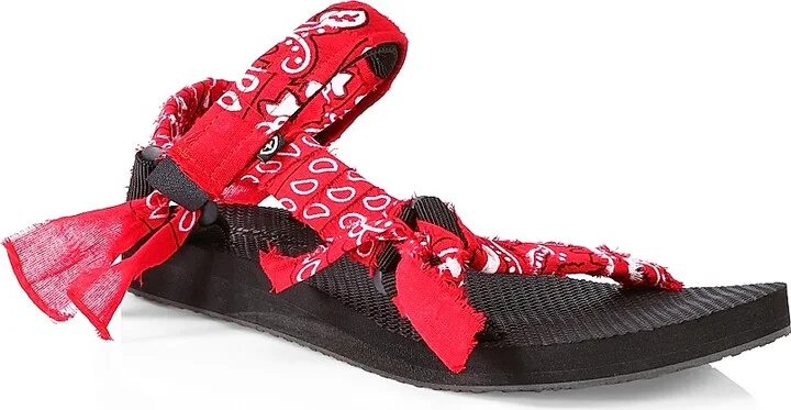 Women's Trekky Bandanna Sport Sandals - Red Bandana - Size 6 - Image 2