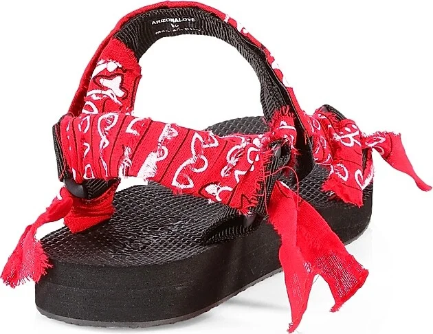Women's Trekky Bandanna Sport Sandals - Red Bandana - Size 6 - Image 3