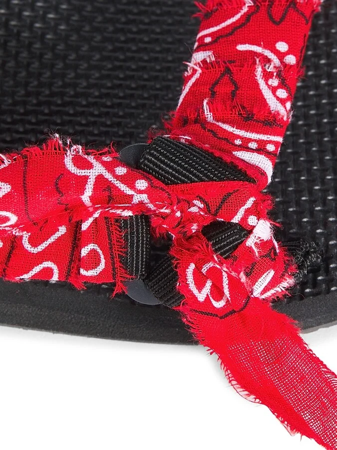 Women's Trekky Bandanna Sport Sandals - Red Bandana - Size 6 - Image 6
