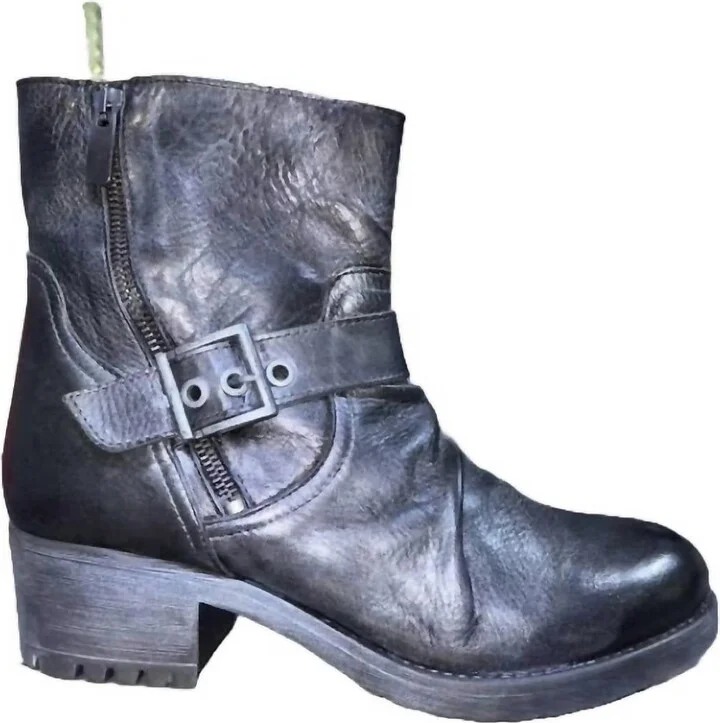 Women's Trento Ankle Boot In Black Metallic