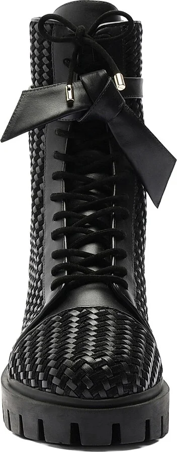 Women's Tresse Combat Textured Ankle Boots - Black - Size 6 - Image 7