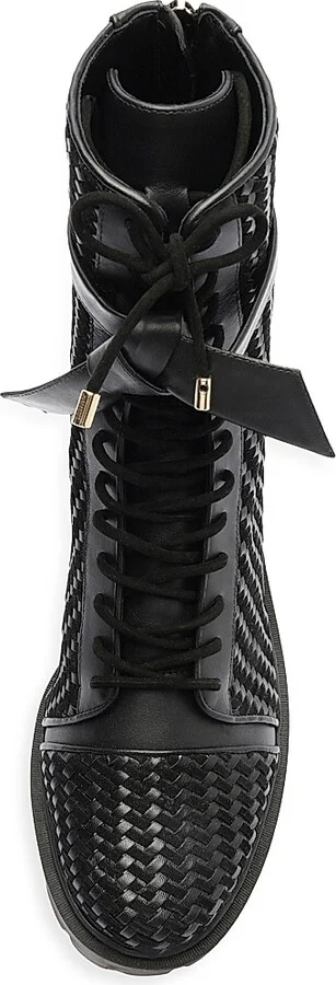 Women's Tresse Combat Textured Ankle Boots - Black - Size 6 - Image 9