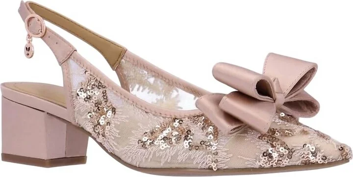 Women's Triata Mesh Pumps In Rose Gold Sequin
