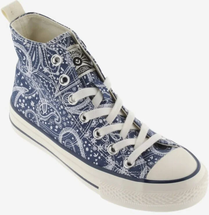 Women's Tribu Brillo Bandana Marino Canvas Sneakers In Blue