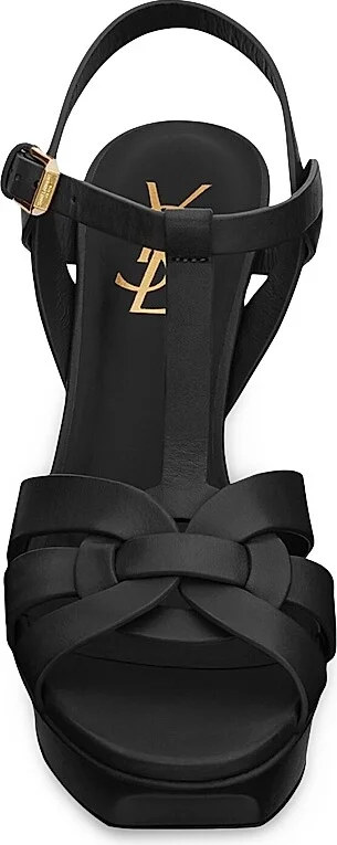 Women's Tribute 75MM Leather Platform Sandals - Nero - Size 6 - Image 2