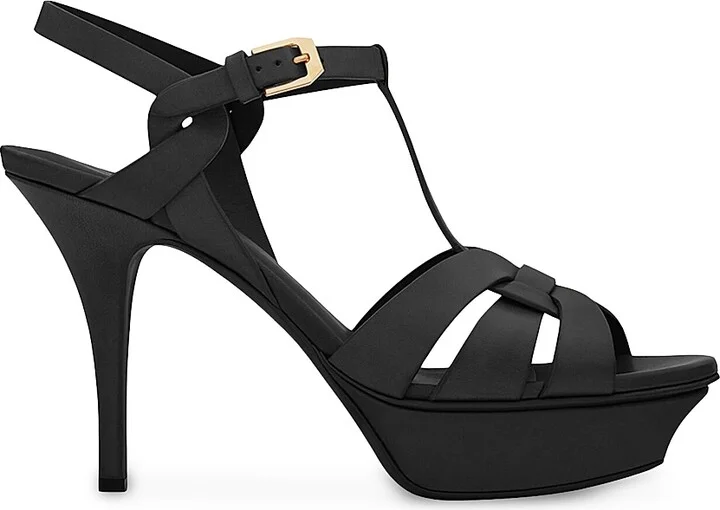 Women's Tribute 75MM Leather Platform Sandals - Nero - Size 6