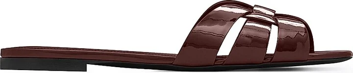 Women's Tribute Flat Mules in Patent Leather - Beige - Size 5 - Image 8