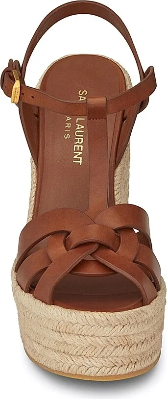 Women's Tribute Leather Espadrille Wedge Sandals - Ambra - Size 5 - Image 3