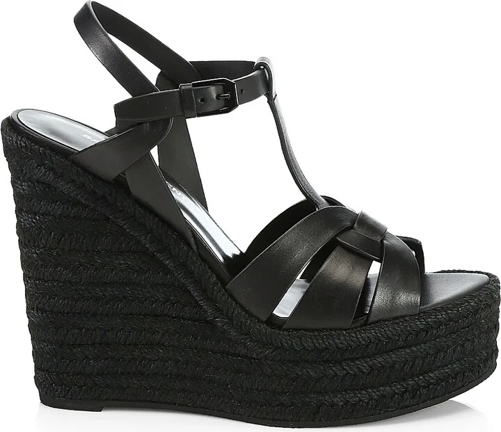 Women's Tribute Leather Espadrille Wedge Sandals - Ambra - Size 5 - Image 8