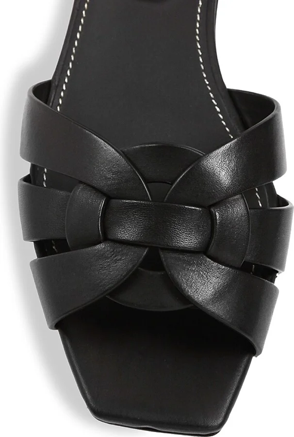 Women's Tribute Mules in Smooth Leather - Nero - Size 5 - Image 3