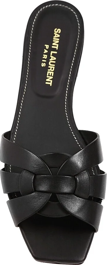 Women's Tribute Mules in Smooth Leather - Nero - Size 5 - Image 4