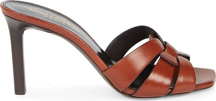 Women's Tribute Mules In Smooth Leather - New Papaya - Size 4