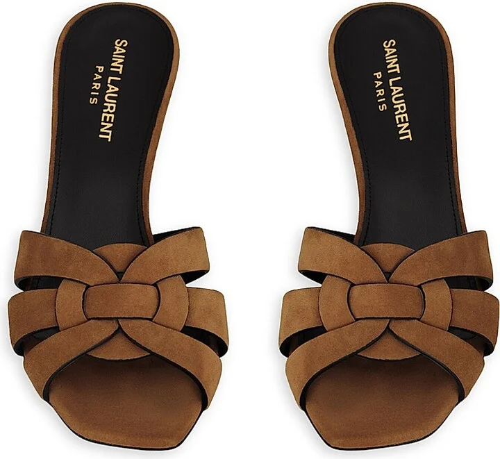 Women's Tribute Mules In Suede - Brown - Size 5.5 - Image 2