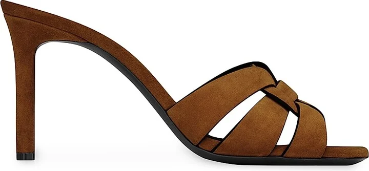 Women's Tribute Mules In Suede - Brown - Size 5.5