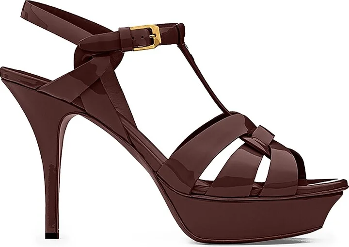 Women's Tribute Platform Sandals in Patent Leather - Beige - Size 6 - Image 5