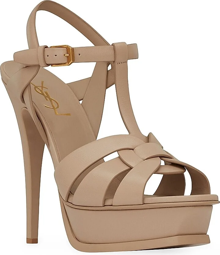 Women's Tribute Platform Sandals in Smooth Leather - Black - Size 5 - Image 3