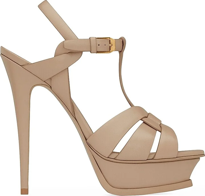 Women's Tribute Platform Sandals in Smooth Leather - Black - Size 5 - Image 5