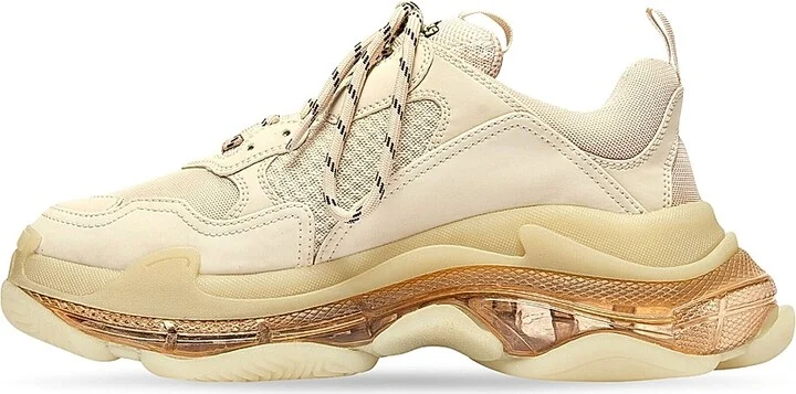 Women's Triple S Clear Sole Sneakers - Beige - Size 4 - Image 3