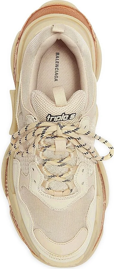 Women's Triple S Clear Sole Sneakers - Beige - Size 4 - Image 5