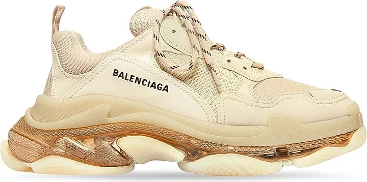 Women's Triple S Clear Sole Sneakers - Beige - Size 4