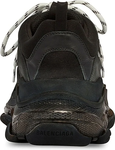 Women's Triple S Sneaker Clear Sole - Black - Size 4 - Image 3