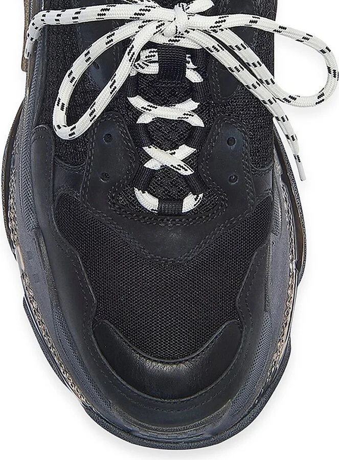 Women's Triple S Sneaker Clear Sole - Black - Size 4 - Image 4