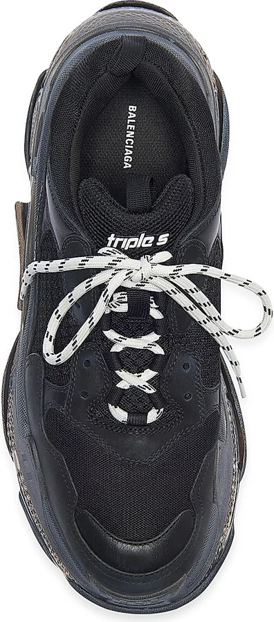 Women's Triple S Sneaker Clear Sole - Black - Size 4 - Image 5