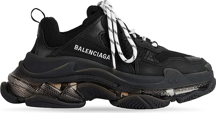 Women's Triple S Sneaker Clear Sole - Black - Size 4