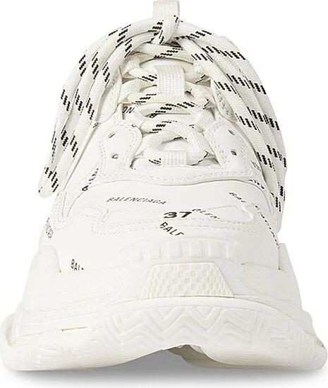 Women's Triple S Sneakers Allover Logo - White Black - Size 5 - Image 2