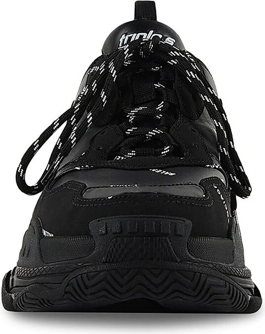 Women's Triple S Sneakers Allover Logo - White Black - Size 5 - Image 5