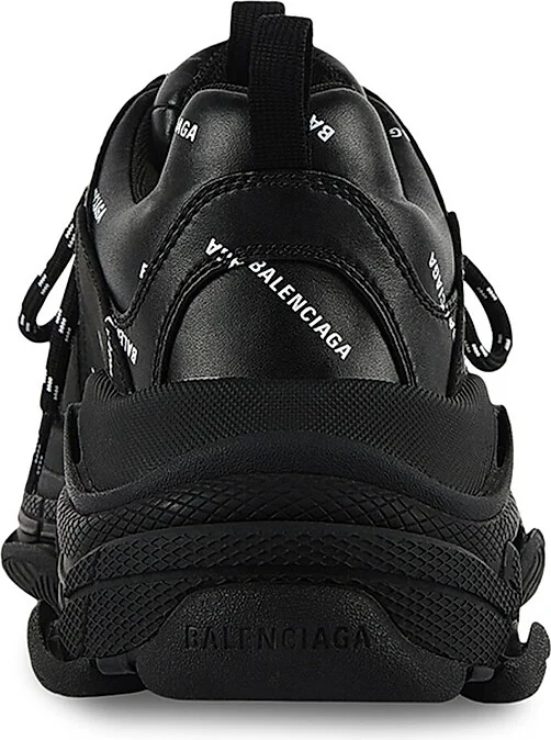 Women's Triple S Sneakers Allover Logo - White Black - Size 5 - Image 6