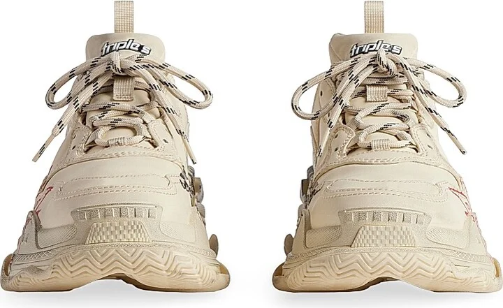 Women's Triple S Sneakers in DIY Metal - Off White - Size 6 - Image 4