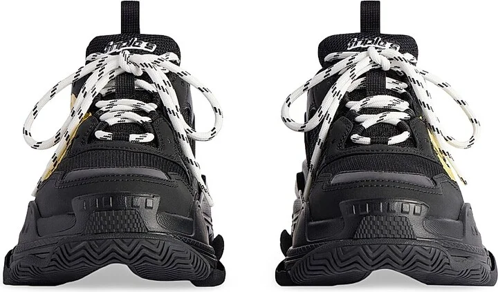 Women's Triple S Tape Type Sneakers - Black - Size 4 - Image 4