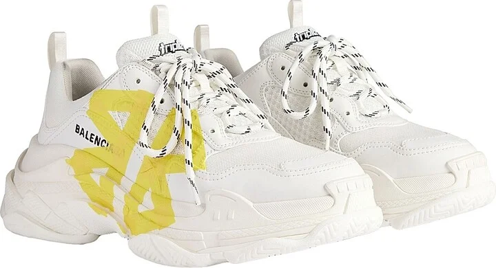 Women's Triple S Tape Type Sneakers - Black - Size 4 - Image 8