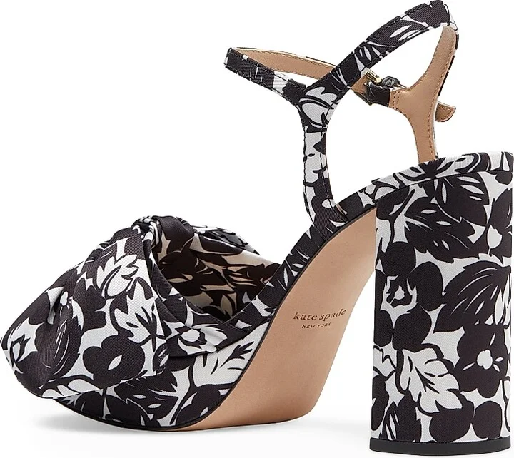 Women's Tropical Foliage Platform Sandals - Black - Size 6.5 - Image 3