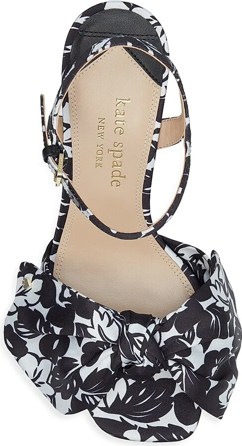 Women's Tropical Foliage Platform Sandals - Black - Size 6.5 - Image 4