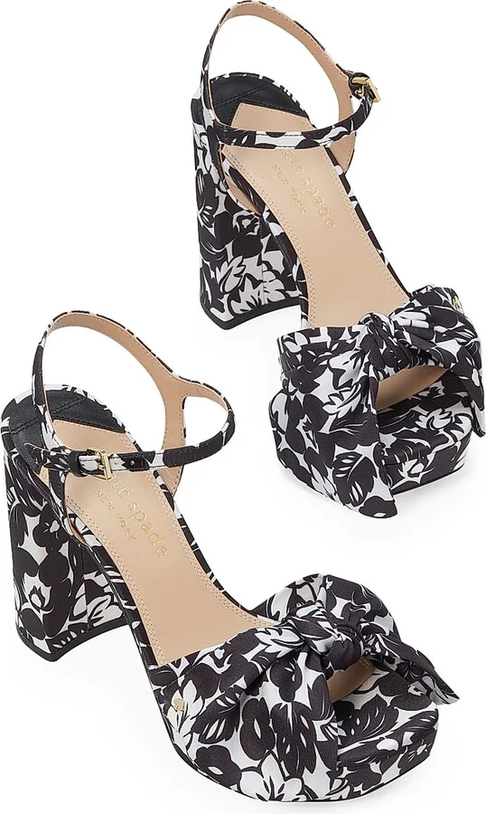 Women's Tropical Foliage Platform Sandals - Black - Size 6.5 - Image 5