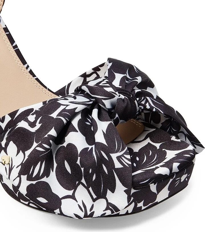 Women's Tropical Foliage Platform Sandals - Black - Size 6.5 - Image 6