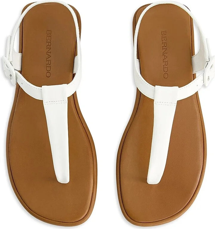 Women's Tucson Leather T-Strap Sandals - White - Size 6 - Image 5