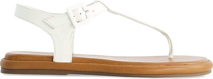 Women's Tucson Leather T-Strap Sandals - White - Size 6