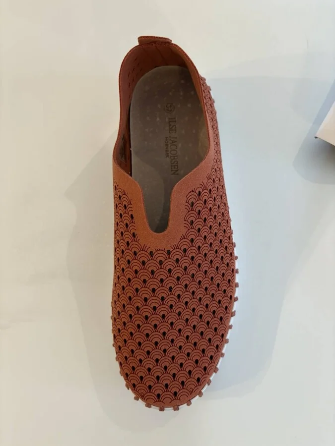 Women's Tulip Peforated Slip-On Sneaker In 333 Light Brick