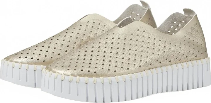 Women's Tulip Perforated Slip-On Sneaker In Gold