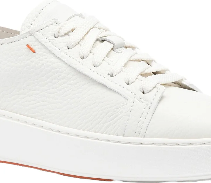 Women's tumbled leather sneaker - Image 4