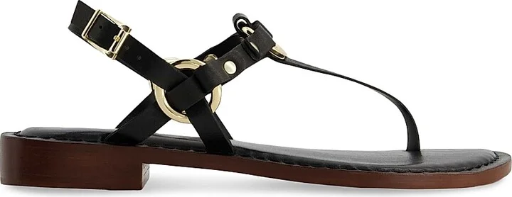 Women's Tuni T-Strap Sandals - Black - Size 6